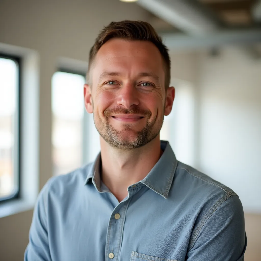 Example of a successful Bumble photo with good lighting and composition