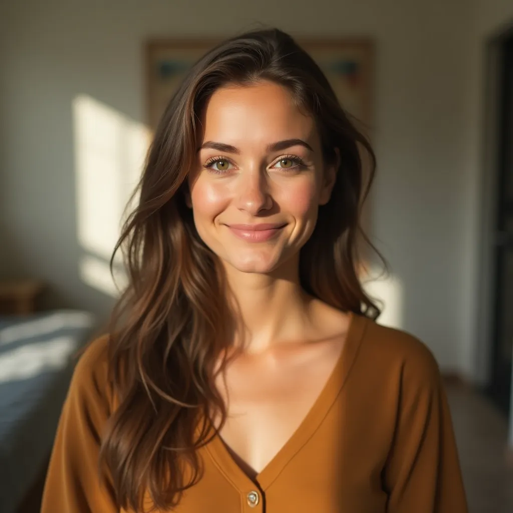 Example of a natural professional portrait on a neutral background