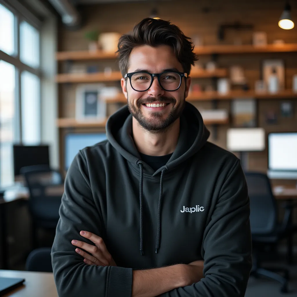 Example of a natural professional portrait on a neutral background