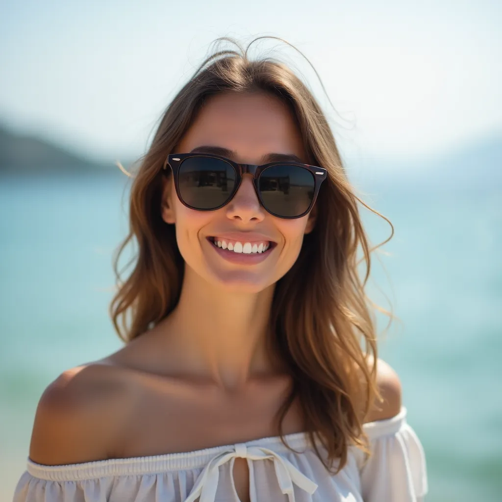 Natural portrait of a smiling woman outdoors