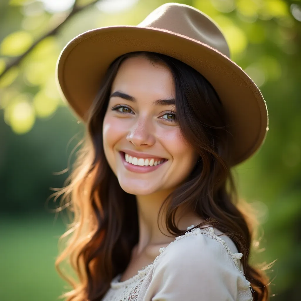 Woman smiling by the sea with a clear background