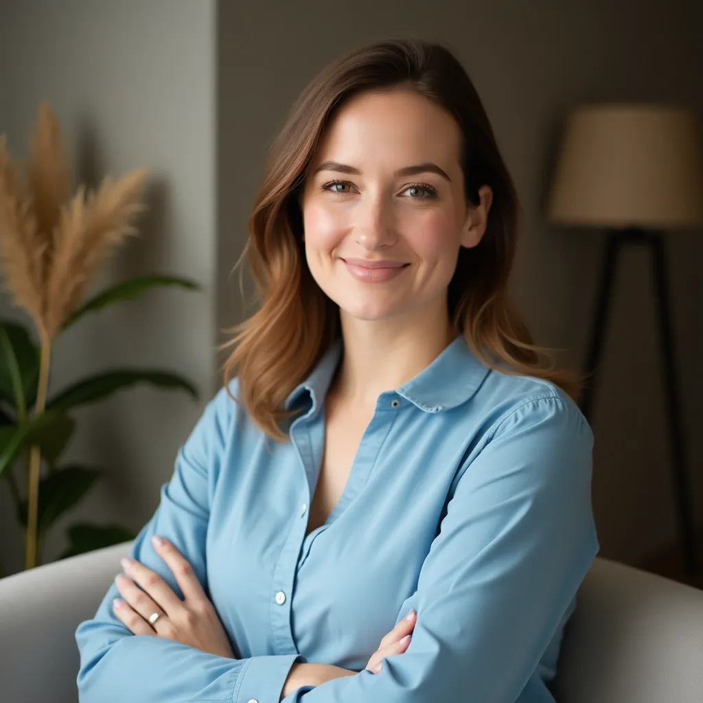 Portrait of a psychologist in natural light, serene expression