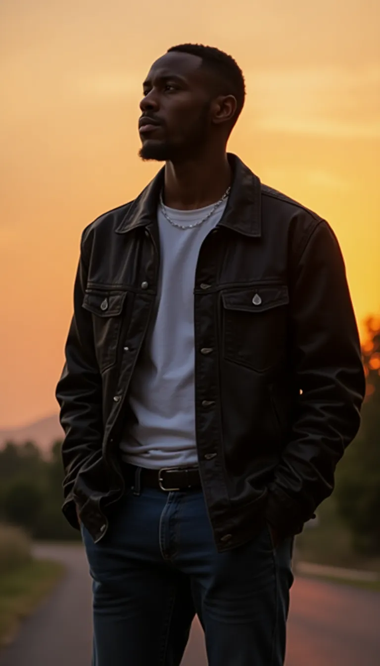 black-man-at-sunset-in-smart-casual-attire