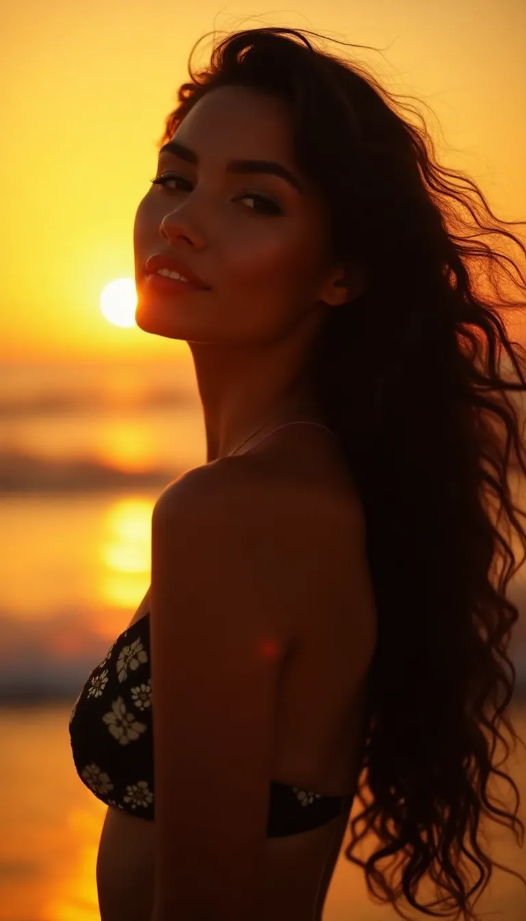 radiant-portrait-of-latin-american-woman-at-sunset