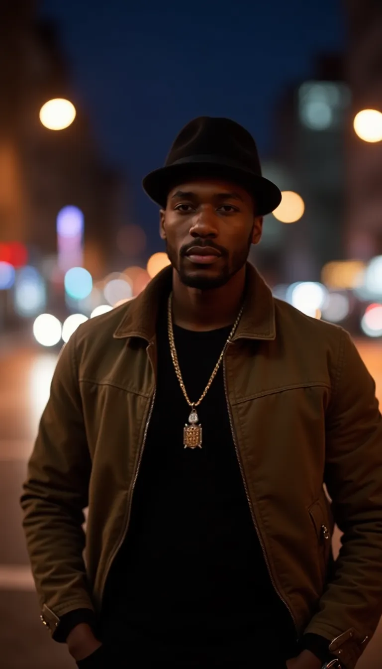 dynamic-portrait-of-black-man-with-city-lights-at-night