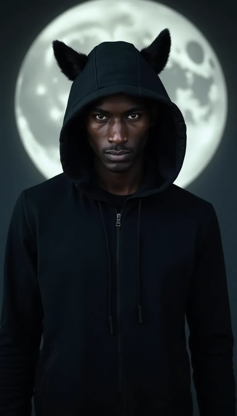 black-man-in-werewolf-costume--moonlit-background--mysterious-ambiance