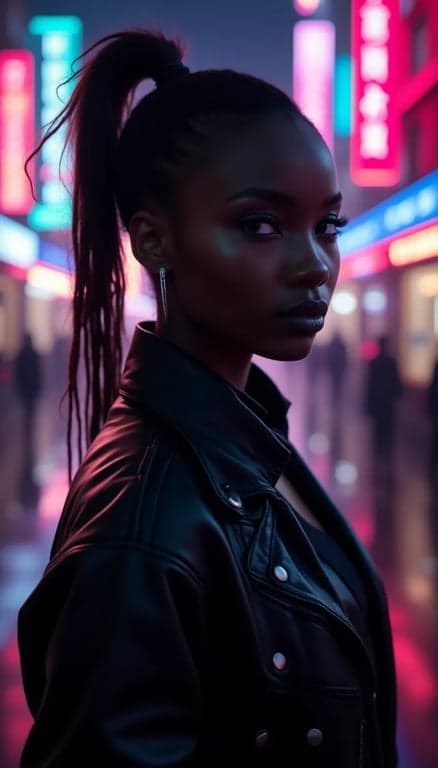 Transform your image into a futuristic cyberpunk