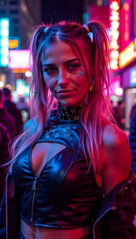 Transform your image into a futuristic cyberpunk